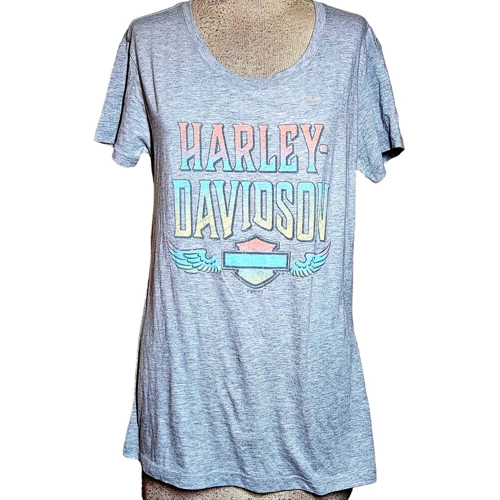 Grey Harley Davidson Tee Shirt Size Large